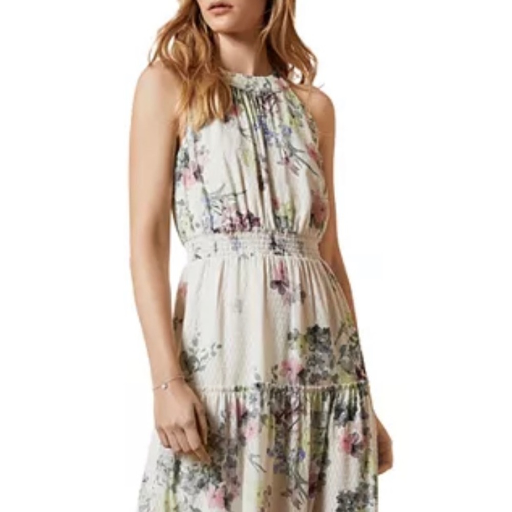 Ted Baker Kahlay Pergola Halterneck Midi Dress New Size 6 - Picture 5 of 7